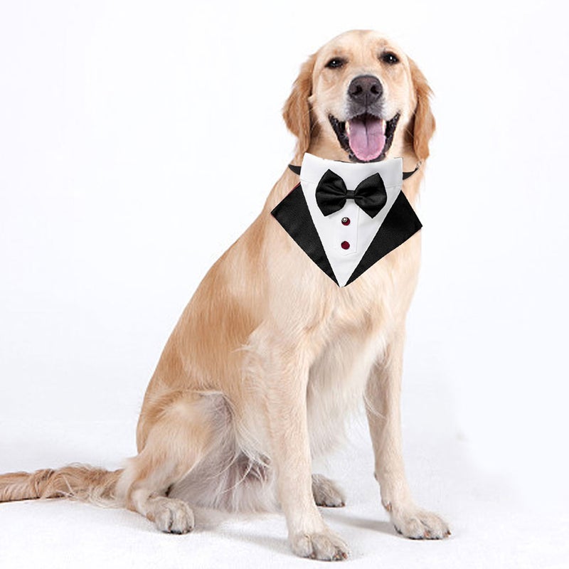 1 Set Dog Suit and Bandana Dog Tuxedo Pet Dog Bandana and Suit Kit Pet Supplies - Image 5