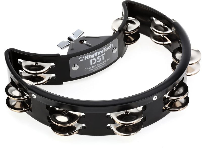 Rhythm Tech RhythmTech DST10 Drum Set Tambourine Nickel Jingles, Black - Image 4