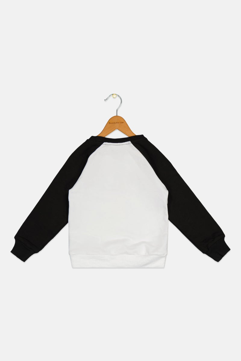 FILA سويت شيرت مزخرف بشعار بأكمام طويلة للفتيات الصغيرات، متعدد الألوان - Image 2