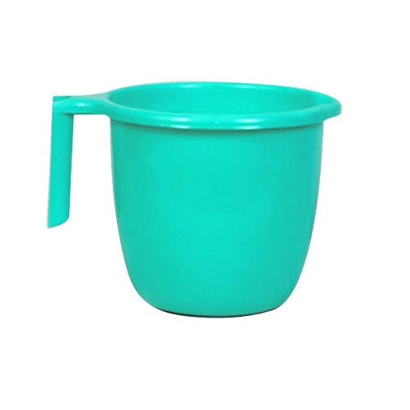 ATCUSA Plastic Mugs for Bathroom Bath Accessory x 1 Mug Bathing Mugs Dabba camping mug certified bathing water mug 15 litre capacity Assorted colors