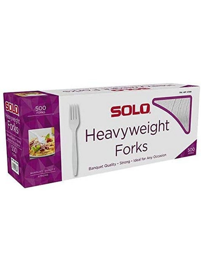 Solo Plastic Forks White 500 Ct Tej