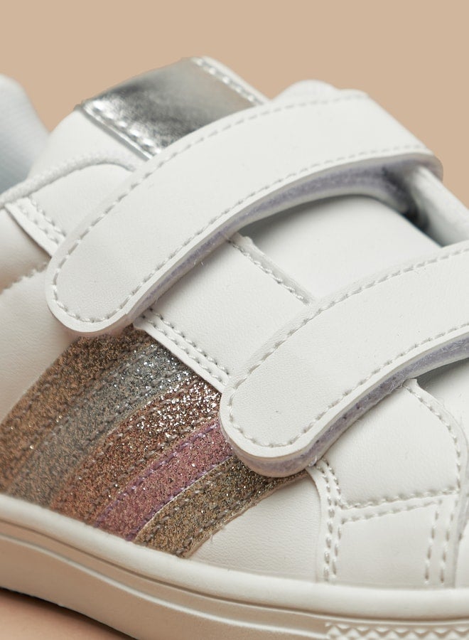 Flora Bella By Shoexpress Girl's Panelled Casual Sneakers Shoes With Hook And Loop Closure Ramadan Collection  - Image 5