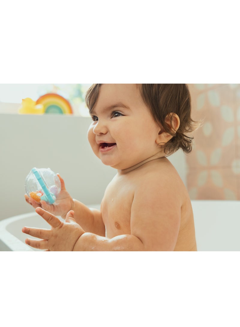 Munchkin Pack Of 2 Float And Play Bubbles, Stimulate Baby'S Sense Of Sight, Hearing And Touch, Hand + Eye Coordination, 4M+ Whale - Image 4