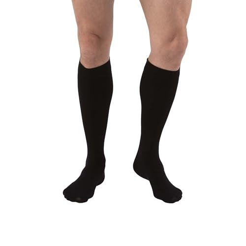 JOBST Relief 15-20 mmHg Compression Stockings, Knee High, Closed Toe | Compression Socks for Women/ Men for Tired, Aching or Swollen Legs, Minor Varicosities | Black, Medium - Image 1