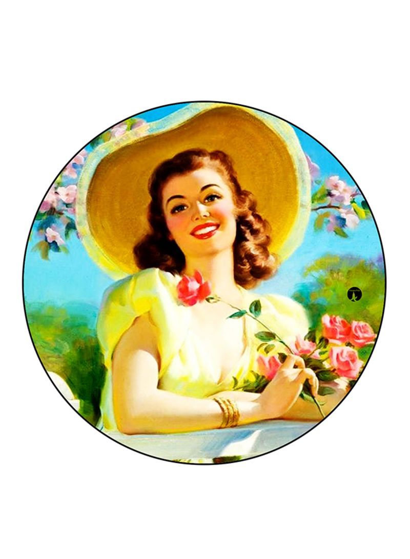 Vintage Art Printed Mouse Pad  Multicolour