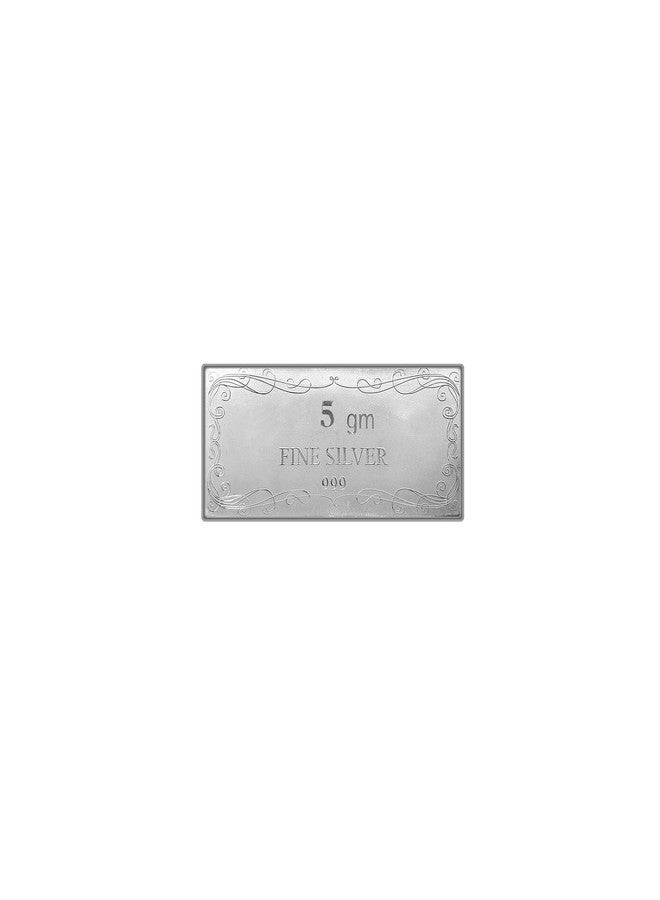 MAA SILVER Pure Silver 5 Grm Shubh-Labh Bar with 999 Purity - Image 4
