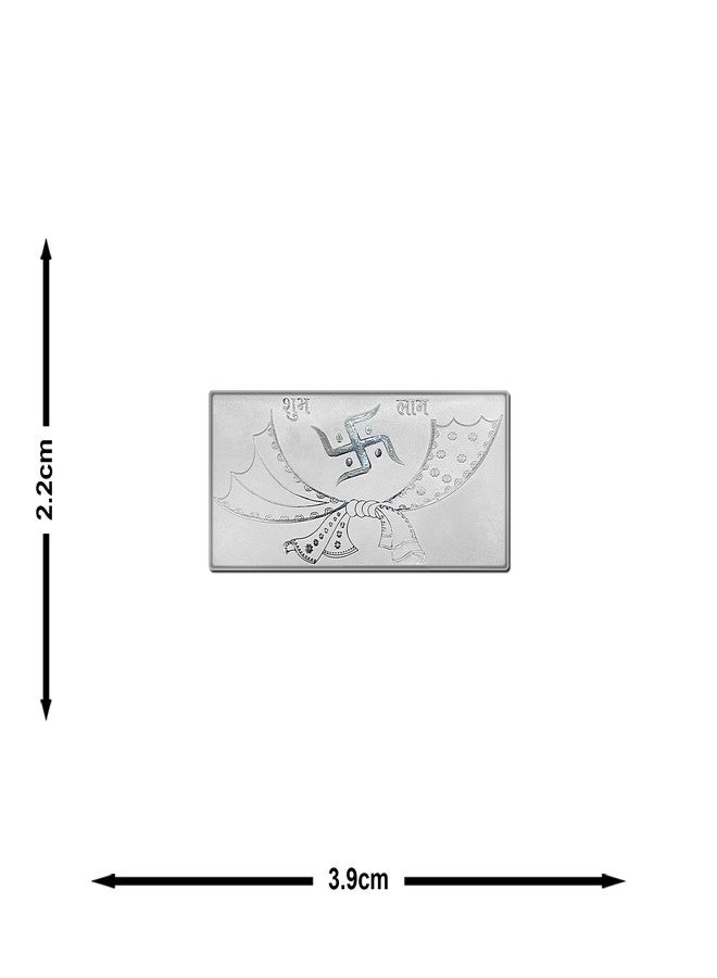 MAA SILVER Pure Silver 5 Grm Shubh-Labh Bar with 999 Purity - Image 5