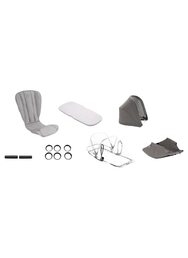 Bugaboo - Bee 5 Style Stroller Set Complete, Compact Design, Lightweight, Convenient Storage, Foldable, Easy To Lift And Carry- Light Grey - Image 1