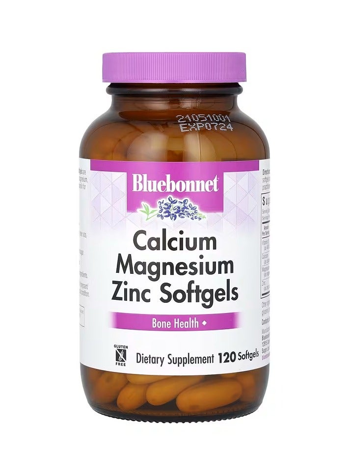 Bluebonnet Calcium Magnesium Zinc, 120 Softgels