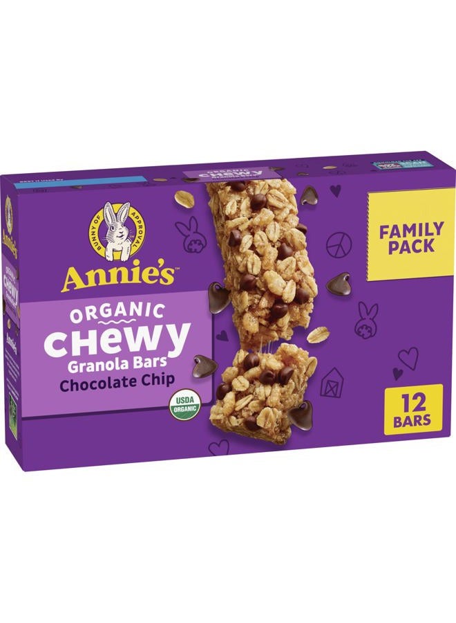 Annies Organic Chewy Granola Bars, Chocolate Chip, 12 ct - Image 1