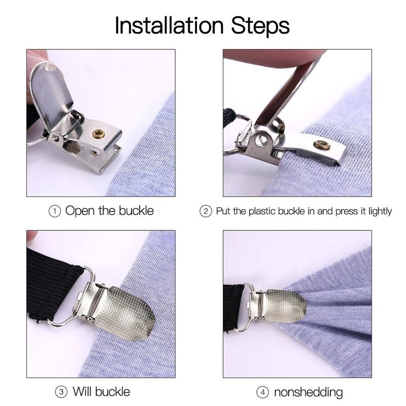 Goodtimes Ironing Board Cover Clips, Adjustable Ironing Board Pad Braces Fasteners Mini Suspenders - Keep Cover Flat and Secure Tention Clips - Image 2