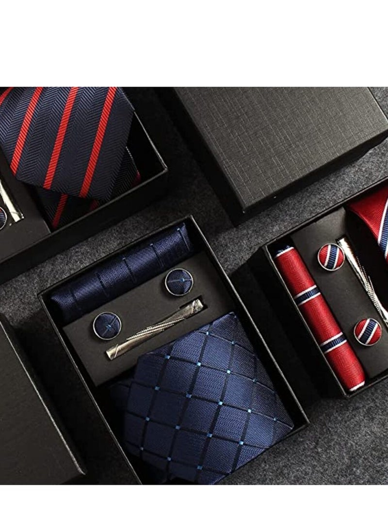 Tanyaz Multicolor Checkered Patterned Necktie Suit Gift Box Set  - Image 3