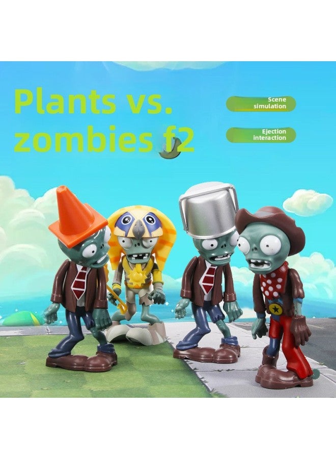 Plants Vs Zombies Toys Bulk Retail Denim Roadblock Iron Barrel Catapult Machine Gun Pea Ice Pea Shooter-Color:Hard Glue: Pea Pods (6 Bullets)