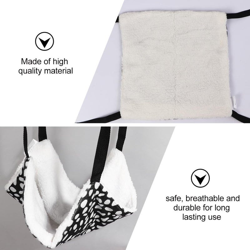 ARTIBETTER Cat Hammock 2pcs Breathable Double-Sided Hanging Cat Bed 35x35cm Black White Polka Dot Zebra Patterns Indoor Elevated for Pets - Image 3
