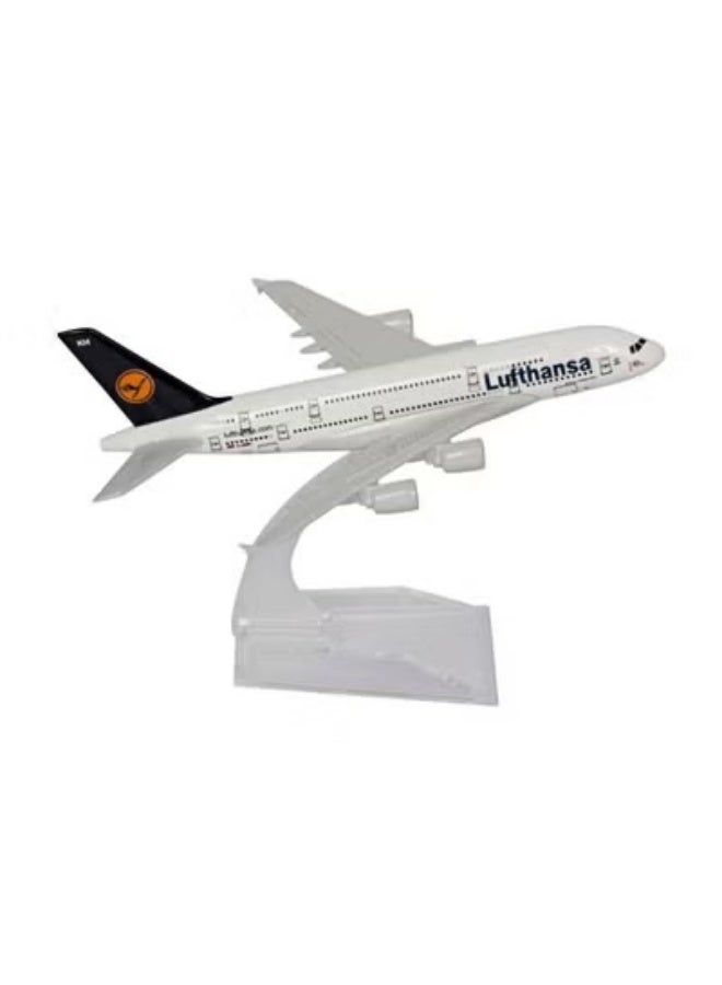 Large metal Lufthansa airplane model with wheels - Image 1