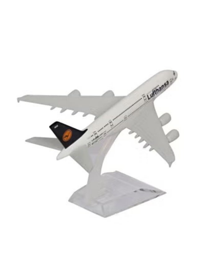 Large metal Lufthansa airplane model with wheels - Image 2