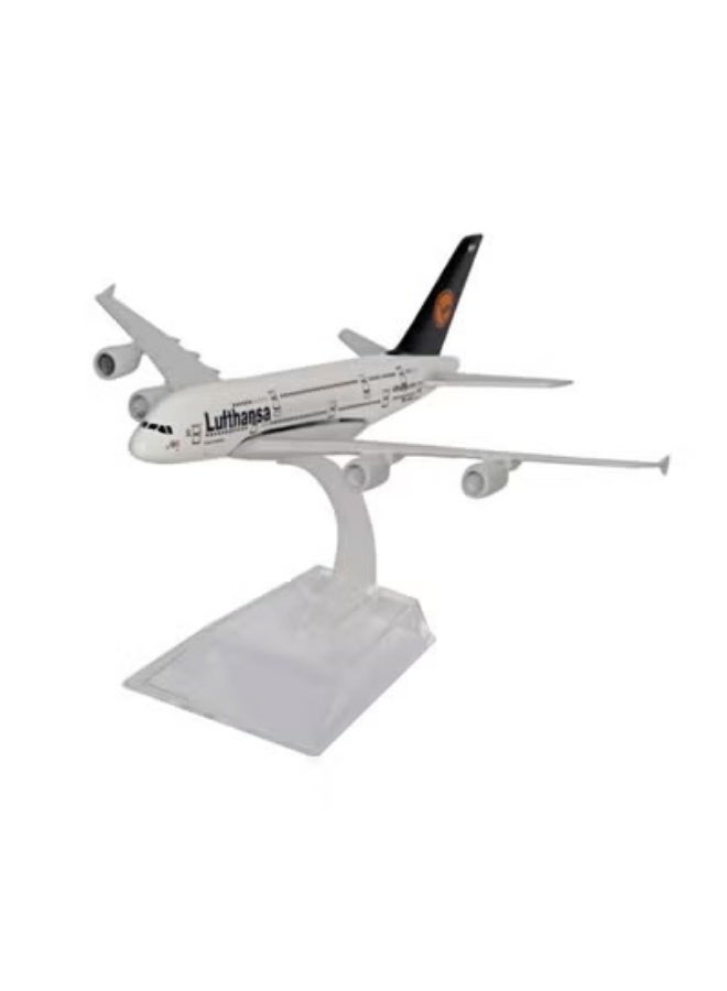 Large metal Lufthansa airplane model with wheels - Image 3