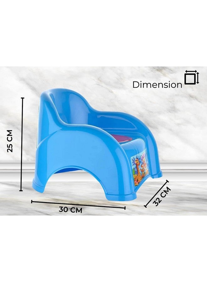 Nabhya 2 In 1 ABCD Baby Potty Seat Baby Potty Training Seat And Baby Chair For 6-18 Month (Blue) - Image 3