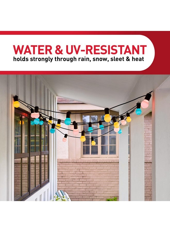 Command Command Outdoor Light Clips, 20 Clear Clips and 24 Command Strips, Damage Free Hanging Christmas Decorations with Weather Resistant Strips, Wall Clips for Hanging Outdoor Lights and Cable Management  - Image 4