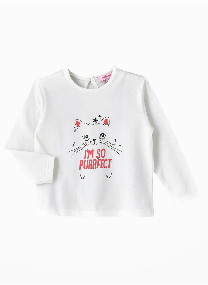 جيلين Cozy Knit Long Sleeve T-Shirt for Girls