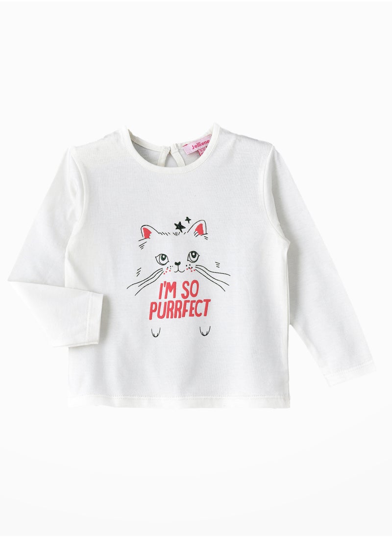 Jelliene Cozy Knit Long Sleeve T-Shirt for Girls  - Image 1