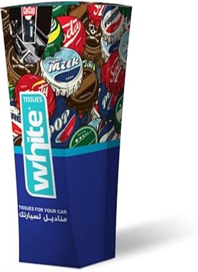 White White car cup tissue 