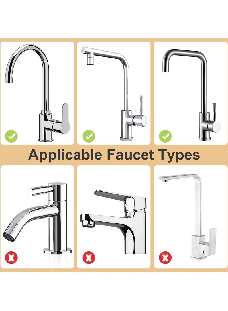 SYOSI SYOSI Faucet Rack, Aluminum Alloy Faucet Sponge Holder, Detachable Faucet Caddy Organizer for Kitchen & Bathroom, Double Kitchen Faucet Shelf for Holding Sponge/Soap/Shampoo/Rag (Black) - Image 5