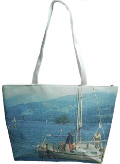 My Geppeto Bag Nature Motif Digital Printed Nylon Fabric Beach Bag MULTI COLORED  - Image 3