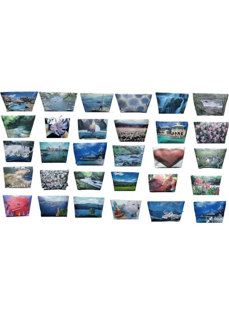 My Geppeto Bag - Nature Motif Digital Printed Nylon Fabric Beach Bag MULTI COLORED - Image 1