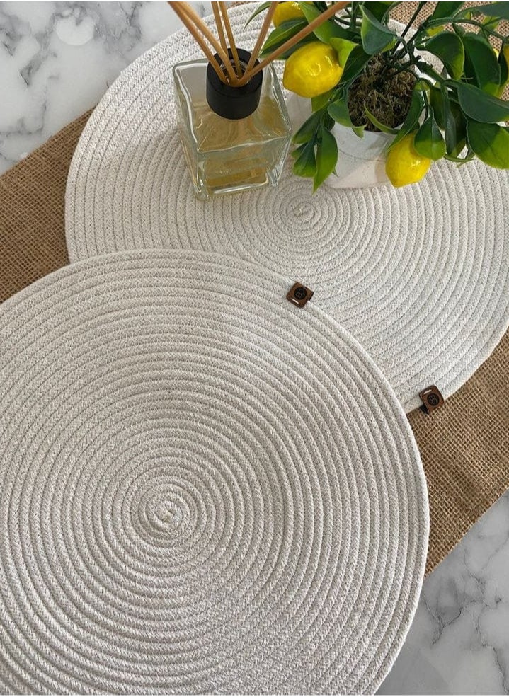 Generic Boho decore /cotton coaster 10 cm  - Image 2