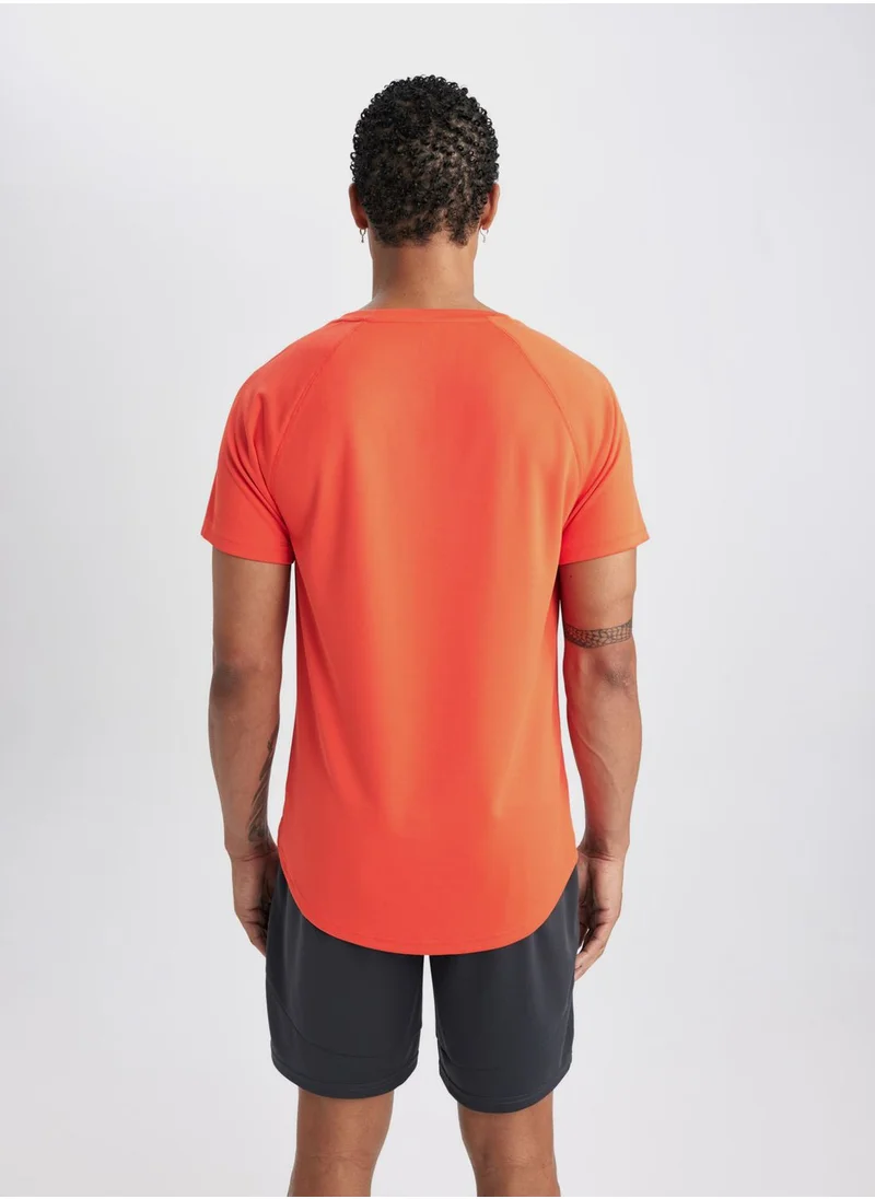 ديفاكتو Defactofit Slim Fit Crew Neck Printed Sports T-Shi