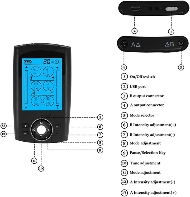 24-mode Physiotherapy Instrument Intelligent Pulse Full Body Massage Charging Meridian Massager, Suitable for Cervical and Lumbar Muscle Stimulation Acupuncture Points Family Acupuncture - Image 3