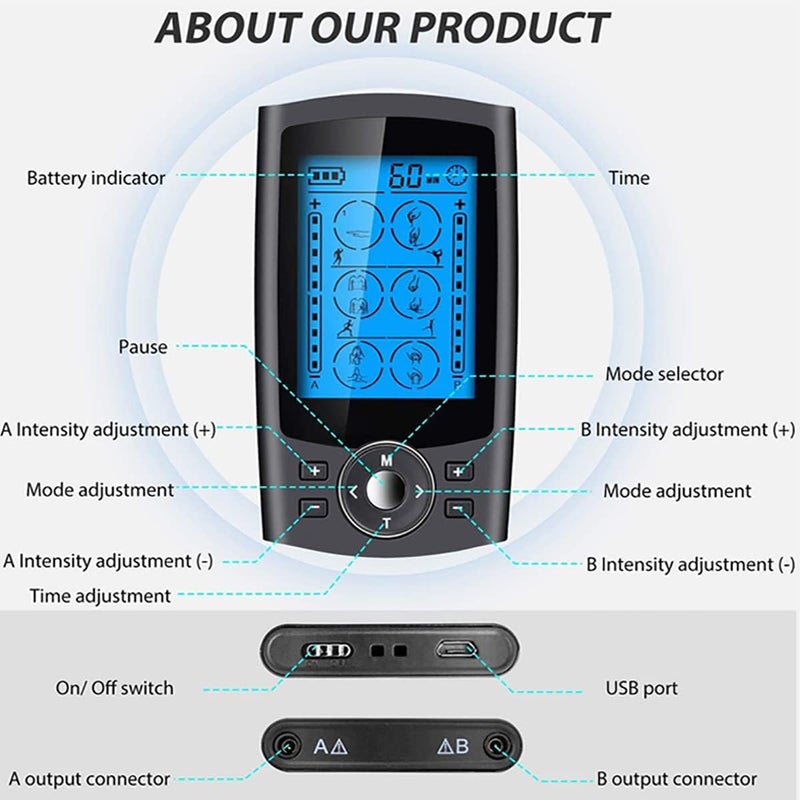 24-mode Physiotherapy Instrument Intelligent Pulse Full Body Massage Charging Meridian Massager, Suitable for Cervical and Lumbar Muscle Stimulation Acupuncture Points Family Acupuncture - Image 2
