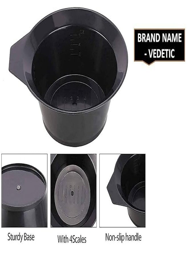 VEDETIC Hair Colouring Set with 1 Bowl, 1 Comb and 1 Brush (Black) - Image 3