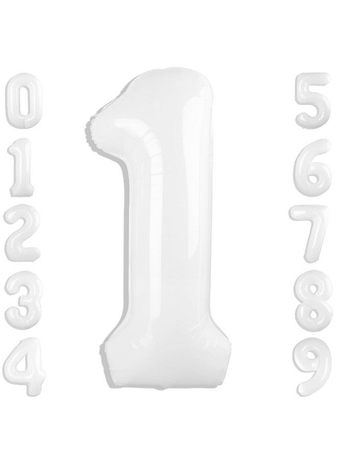 Mluchee Number Balloon 40 Inch White 1 Balloon Party Decorations, 1 Balloon 1St Birthday Decorations Boy Girl Baby, 1 10 11 15 16 17 18 21 Balloons For Birthday Party - Image 1