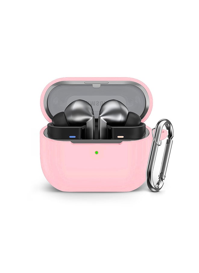 O Ozone Silicone Case For Samsung Galaxy Buds 3/3Pro Case Cover, Soft and Flexible Ultra-Thin Shockproof Cover Slim-Fit Anti-Fall Earphone Case Cover- Pink  - Image 1