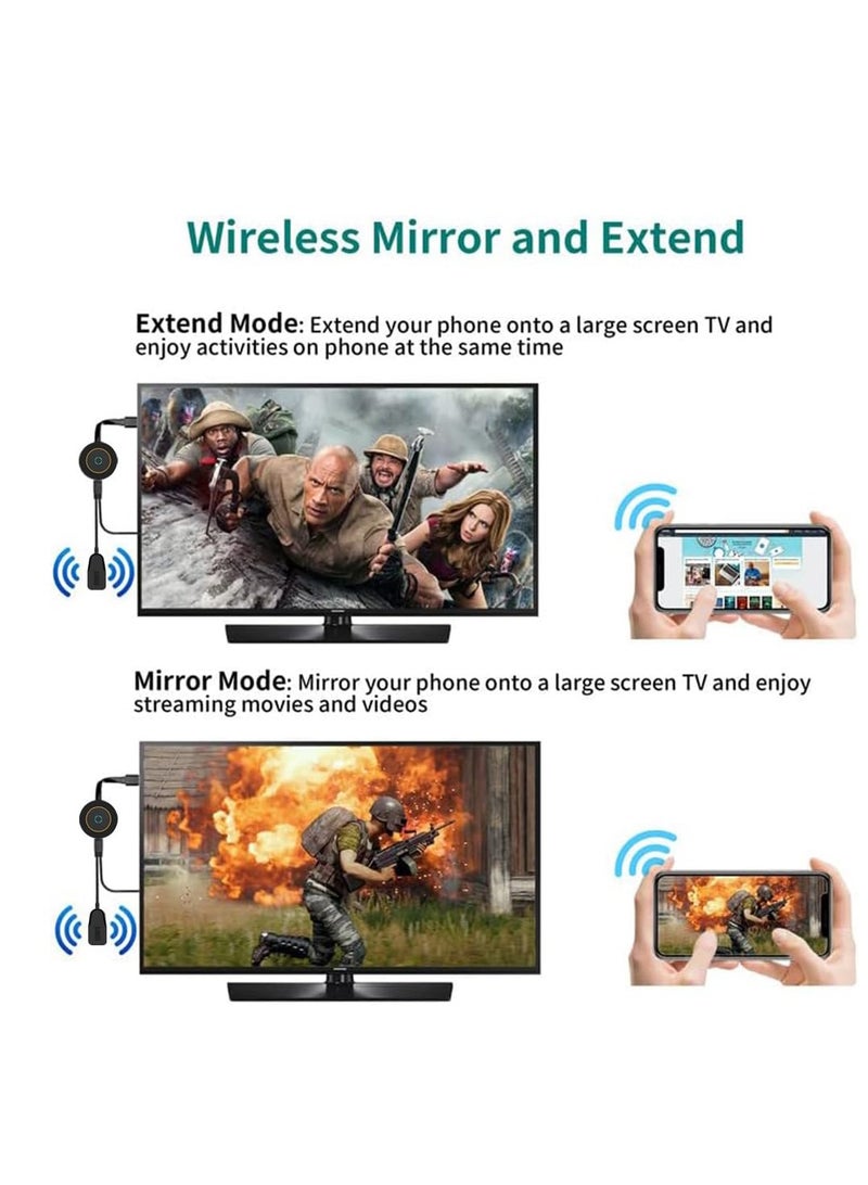 KASTWAVE Wireless Display Dongle, 4K2.4G HDMI Screen Mirroring Display Dongle, WiFi Screen Mirroring Adapter Casting Screen to HDTV/Projector/Monitor, for PC/Tablet/Phone - Image 5