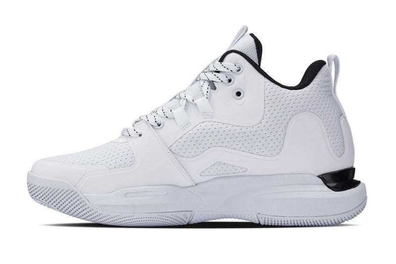 CALTO Men's Invisible Height Increasing Elevator Shoes - White/Black Basketball High-Top Sporty Sneakers - 3.0 Inches Taller - Q394 - Size 7 D(M) US - Image 5