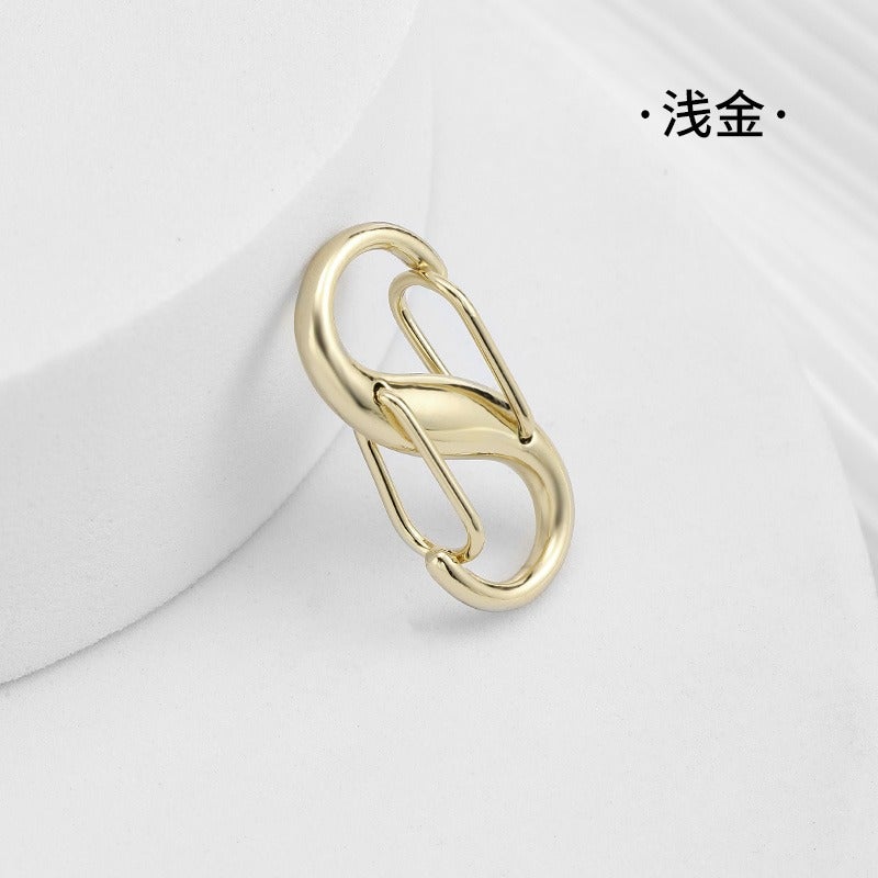 Mahjong Bag Chain Extender Camellia Shoulder Strap Light gold 2.8cm [applicable gap large chain]] 