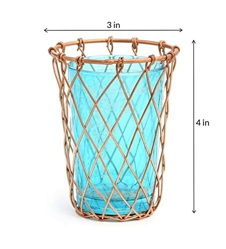 Quace Iron Cage Glasses Candle Holder - Set of 2 - Image 3