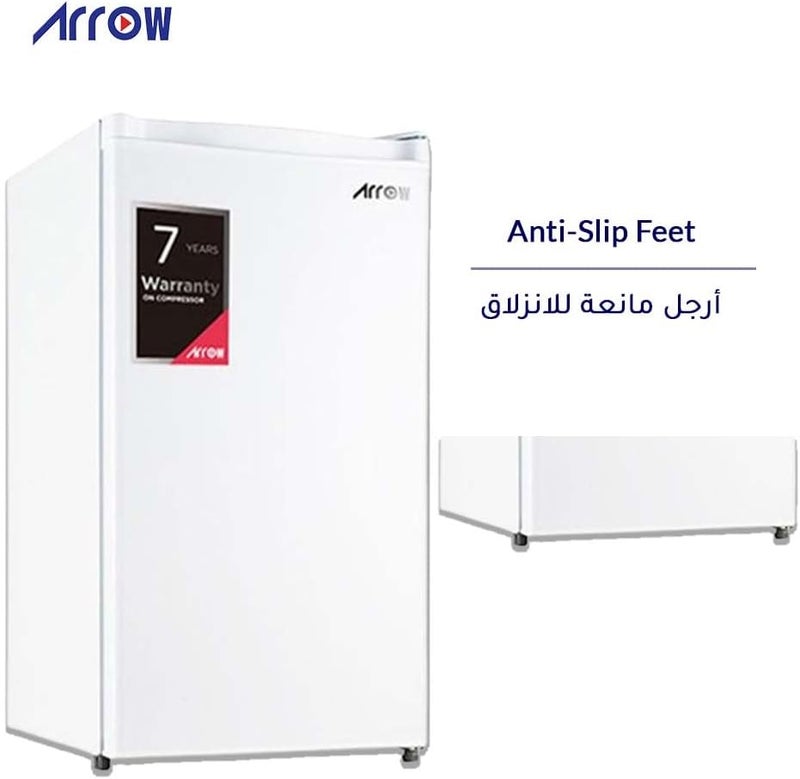 89L Single Door Refrigerator with 10L Freezer, 3.3 Cu.Ft. Capacity, LED Lighting, Low Noise (39 dB), Manual Defrost, Mechanical Temperature Control, Food Care Drawer | Model: RO1-139LW - Image 3