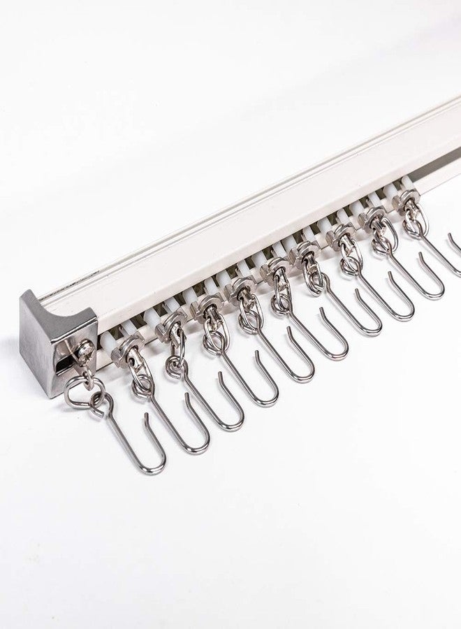 TOM TOOL 33 PCS Stainless Steel Curtain Hooks for Drapes, Curtain Track, Wire, Shower, Door (Silver) - Image 2