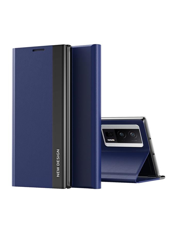 Case For Xiaomi Poco F5 Pro Side Side Electroplated Magnetic Leather Phone Case