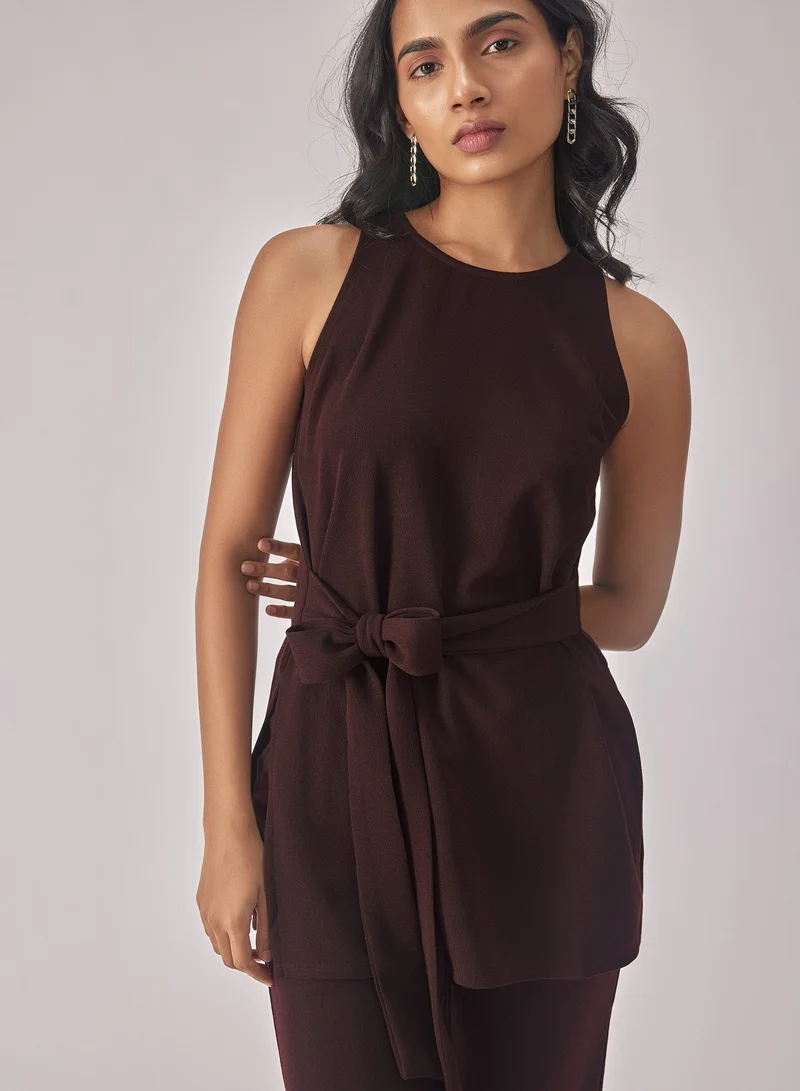The Label Life Knit Front Tie Top