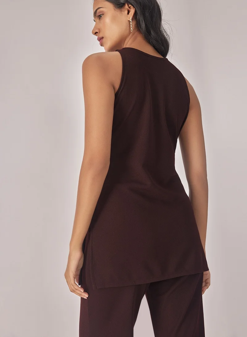 The Label Life Knit Front Tie Top