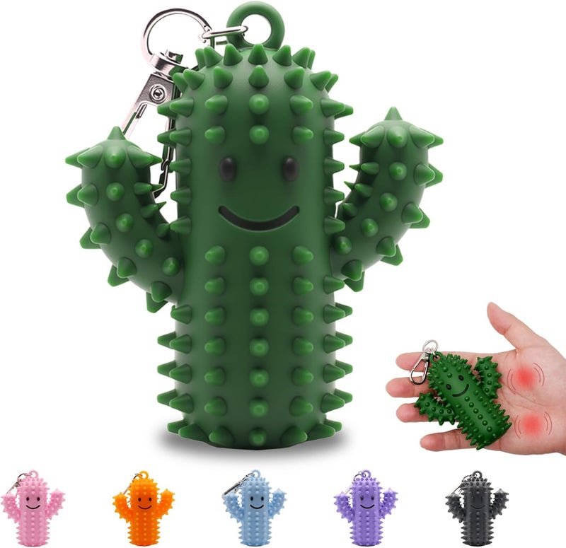 Doacpcr 1 PCS Little Ouchies Pain Fidget, Silicone Cactus Stim Tool for Adults, Sensory Pain Relief Toy, Spiky Grippy Keychain, Anxiety Relief Gift  (Green) - Image 1