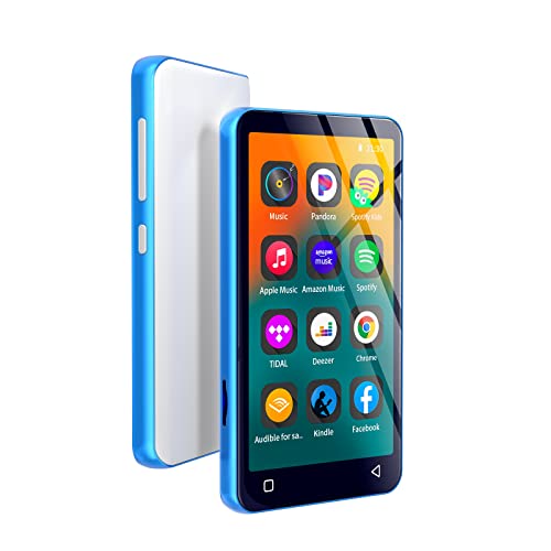 innioasis MP3 Player with Bluetooth and WiFi,MP3 Player with Spotify,Spotify Kids,Audible,Pandora,Amazon Music,4" Music Player MP4 Up to 1TB(80GB,Blue_White) - Image 1