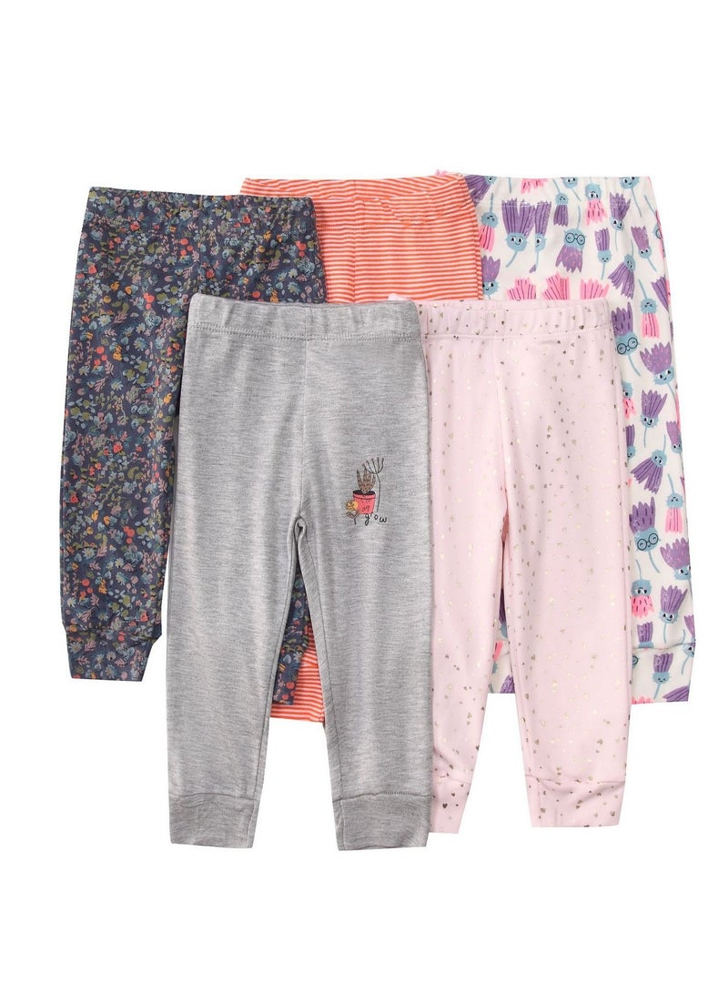 RedMapleTEK 5-Pack Of Elastic Breathable Cotton Trousers For Infants And Young Children - Image 1