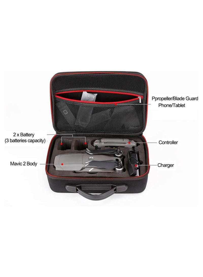 ارواق حقيبة حمل لـ DJI Mavic 2 Pro/Zoom، حقيبة كتف صلبة محمولة خفيفة الوزن من مادة EVA حقيبة حمل محمولة على الكتف حقيبة تخزين لـ DJI Mavic 2 Pro - Image 2