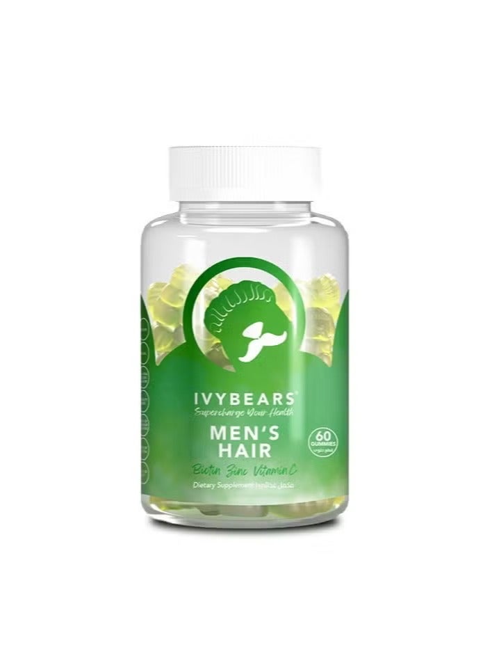 Ivy Bears Men's Hair Vitamins | 60 Gummies